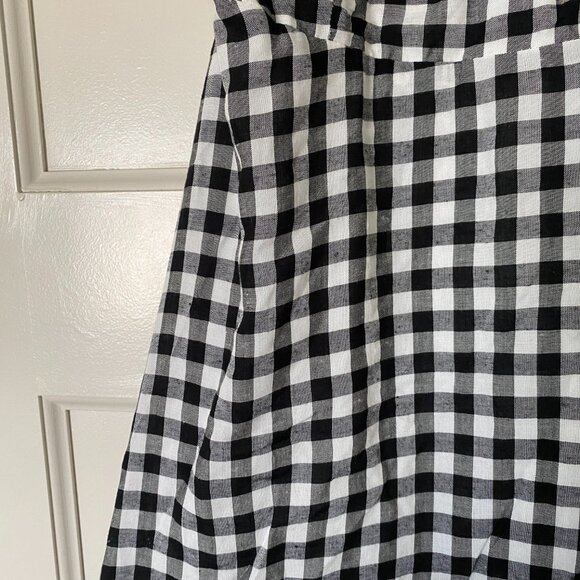 Lulu's Black and White Gingham Spaghetti Strap Mini Sundress - Picture 3 of 5